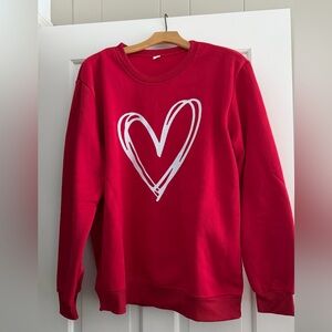 Red Heart Crew Sweatshirt